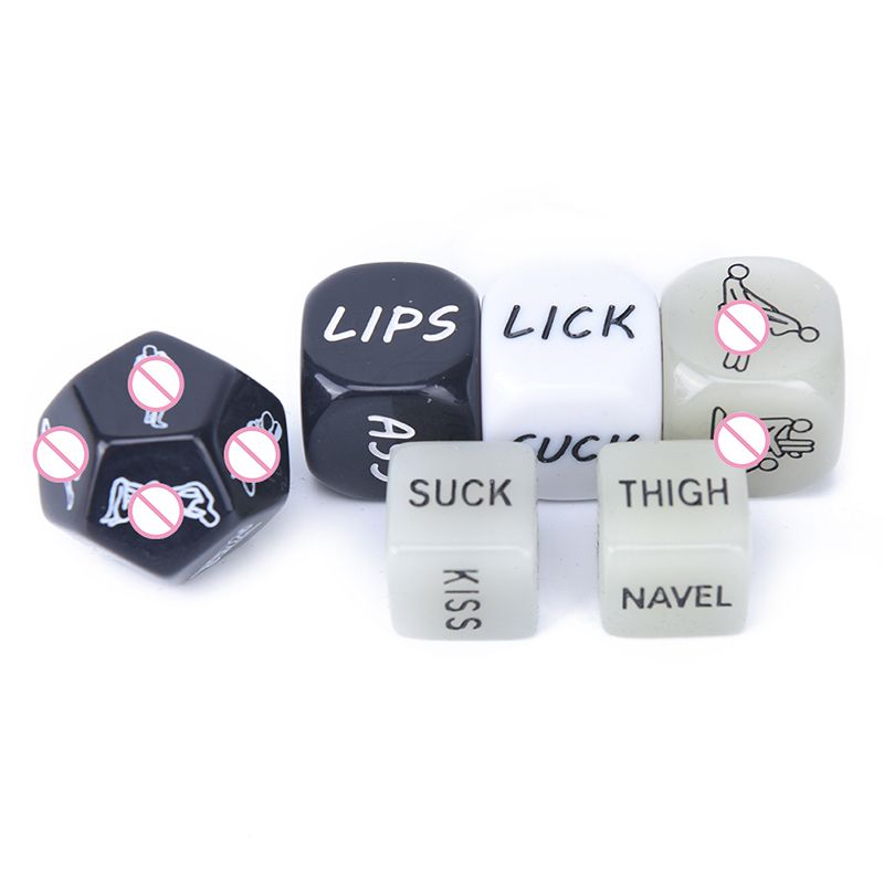 6pcs/lot Sex Dice Set Luminous Dice Erotic Craps Night Love