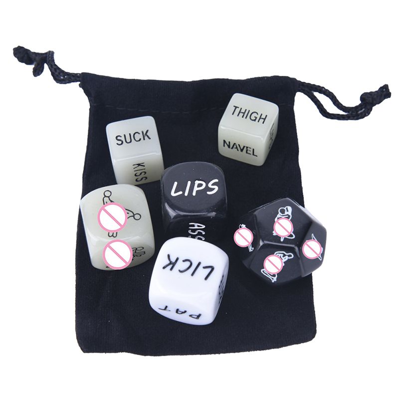 6pcs/lot Sex Dice Set Luminous Dice Erotic Craps Night Love
