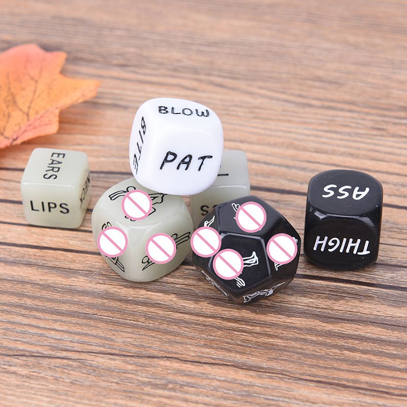 6pcs/lot Sex Dice Set Luminous Dice Erotic Craps Night Love