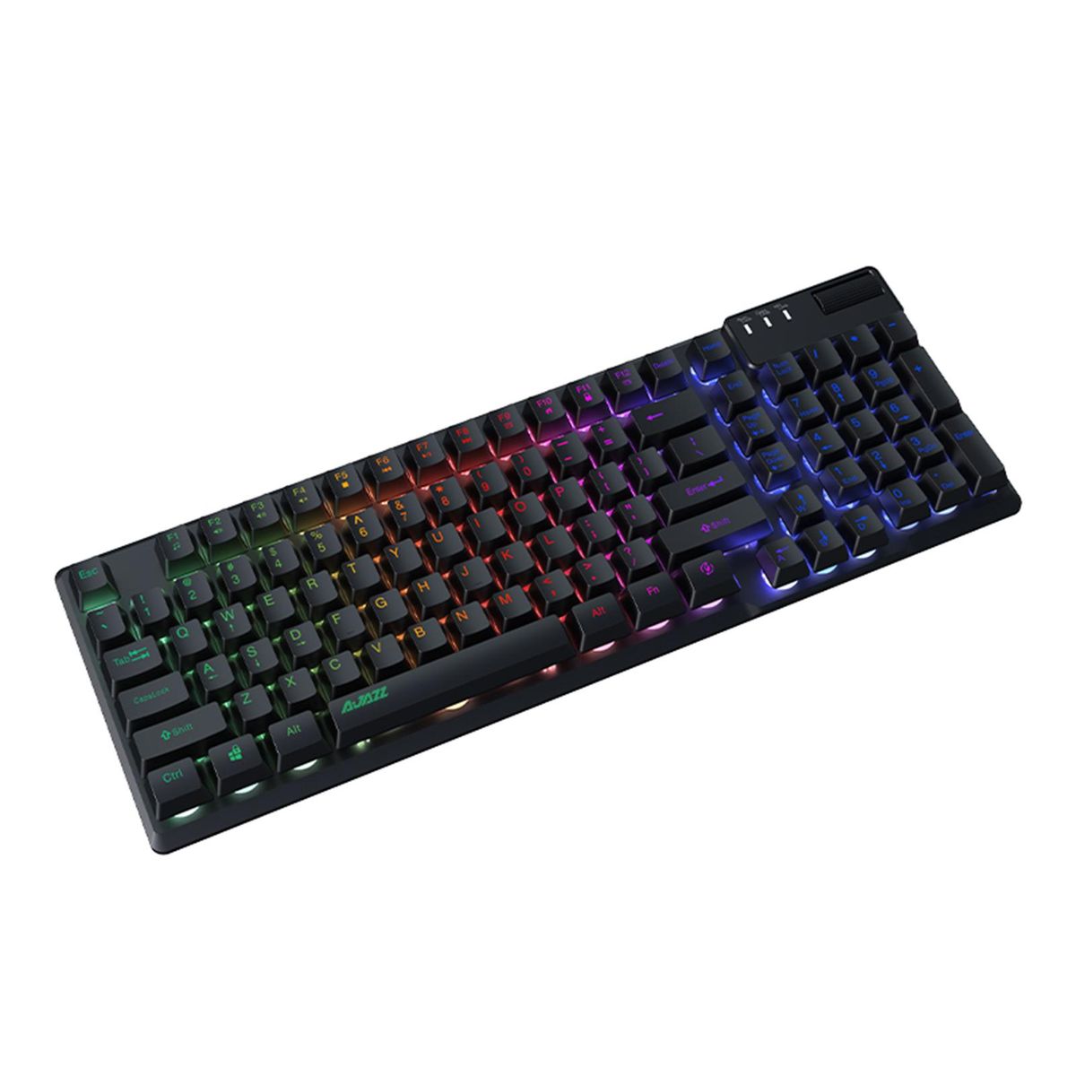 AJAZZ AF981 Wired Keyboard RGB Gaming Keyboard with 19-Key Anti-Ghosting Metal Base Ergonomic Design Volume Control