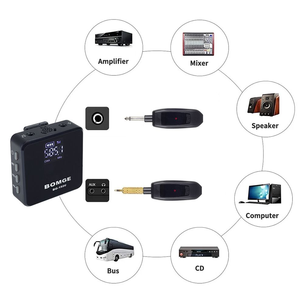 Uhf Wireless Microphone Headband \ Lapel Microphone Du