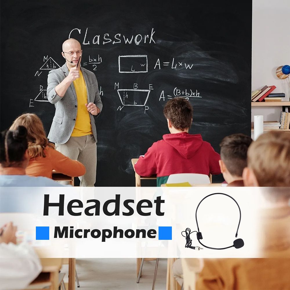 Uhf Wireless Microphone Headband \ Lapel Microphone Du