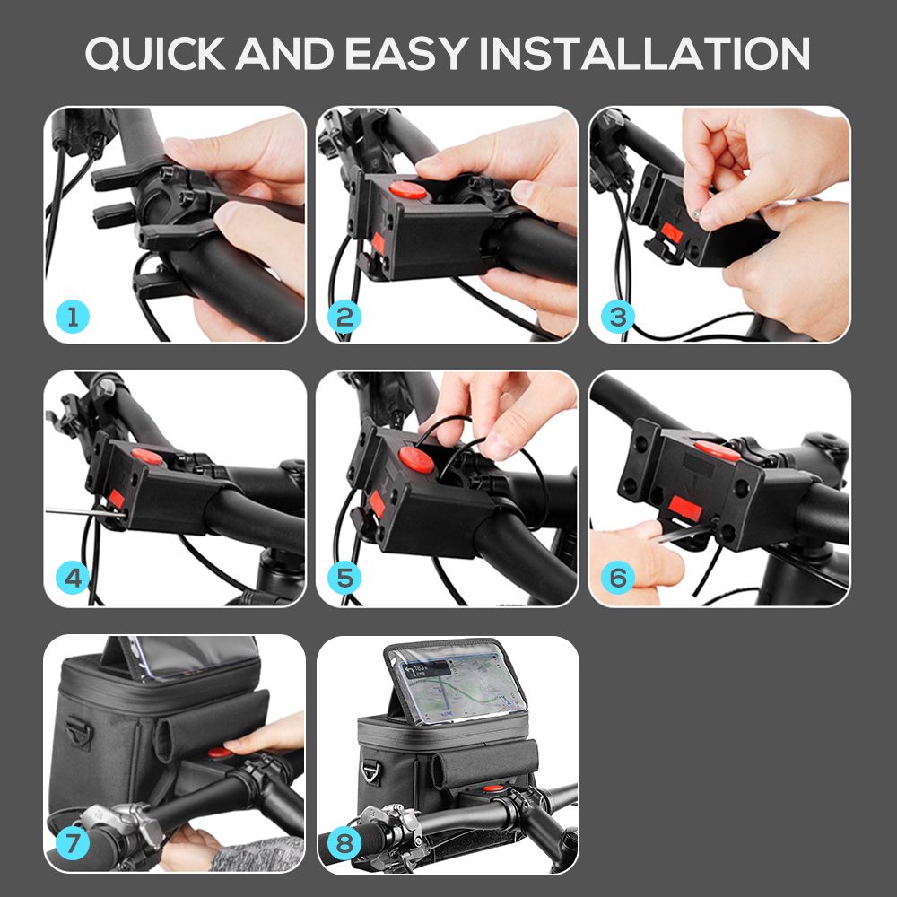 Touch Screen Bike Front Frame Bag Waterproof Bicycle Phone