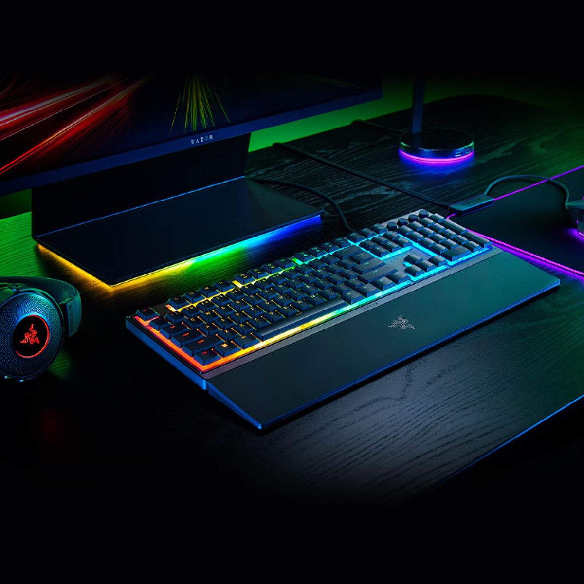 Razer V3 104 Keys Gaming Keyboard Razer Chroma RGB USB Wired Keyboard 1000Hz Mechanical Keyboard with Detachable Wrist Rest
