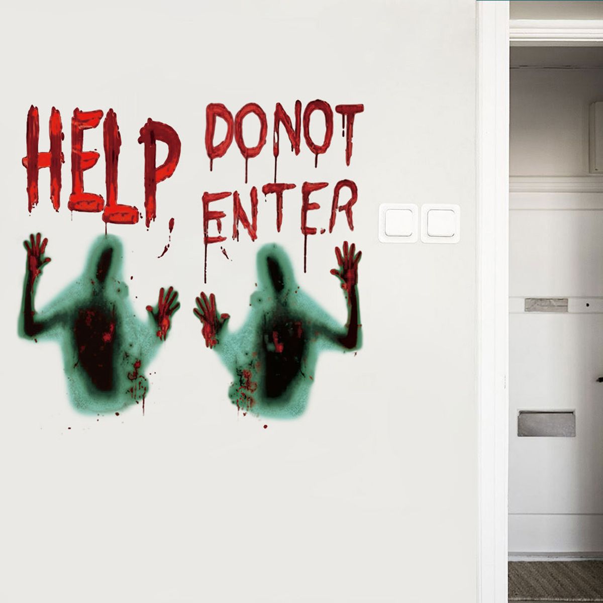 Large Halloween Window Door Cover 45*60cm Do Not Enter Scary