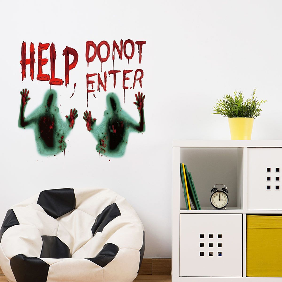 Large Halloween Window Door Cover 45*60cm Do Not Enter Scary