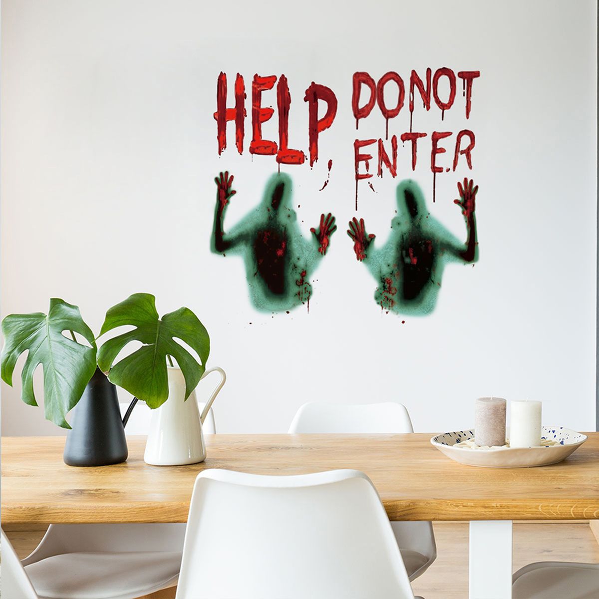 Large Halloween Window Door Cover 45*60cm Do Not Enter Scary