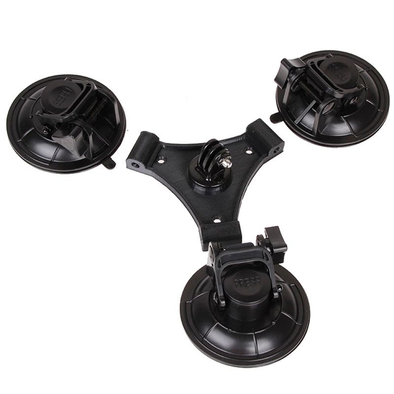 Triangle Direction Suction Cup Mount With Hexagonal Screwdriver For GoPro  NEW HERO /HERO6 /5 /5 Session /4 Session /4 /3+ /3 /2 /1, Xiaoyi & Cameras(XM70-B)(Black)