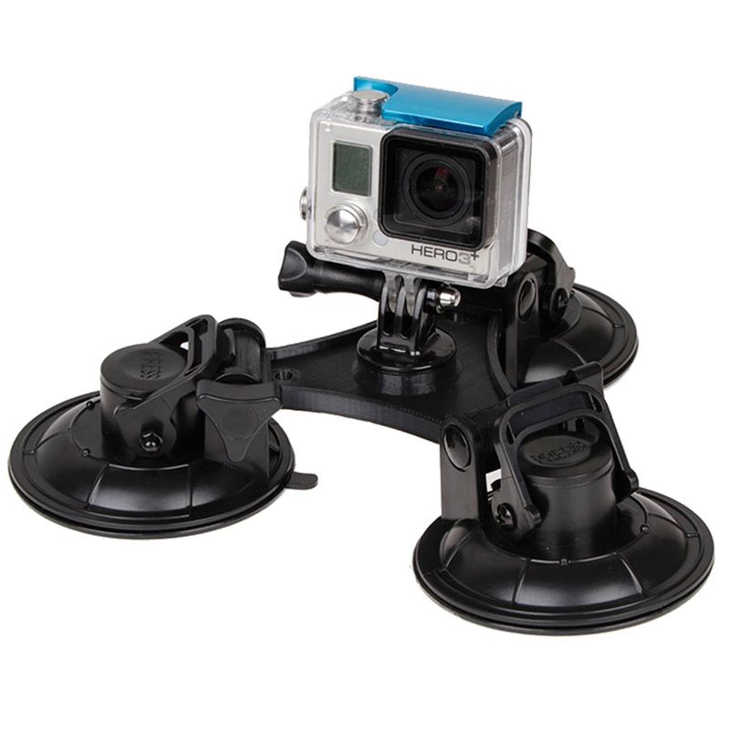 Triangle Direction Suction Cup Mount With Hexagonal Screwdriver For GoPro  NEW HERO /HERO6 /5 /5 Session /4 Session /4 /3+ /3 /2 /1, Xiaoyi & Cameras(XM70-B)(Black)