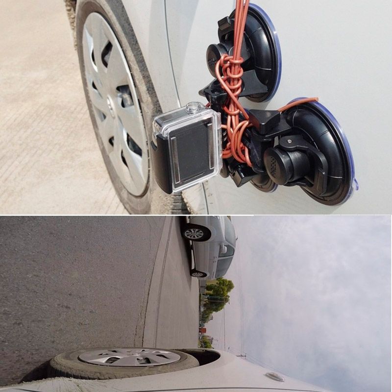 Triangle Direction Suction Cup Mount With Hexagonal Screwdriver For GoPro  NEW HERO /HERO6 /5 /5 Session /4 Session /4 /3+ /3 /2 /1, Xiaoyi & Cameras(XM70-B)(Black)