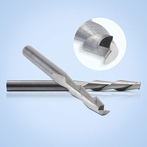 HQMaster CNC Router Bits 18 Shank CNC Bit End Mill Flat Nose