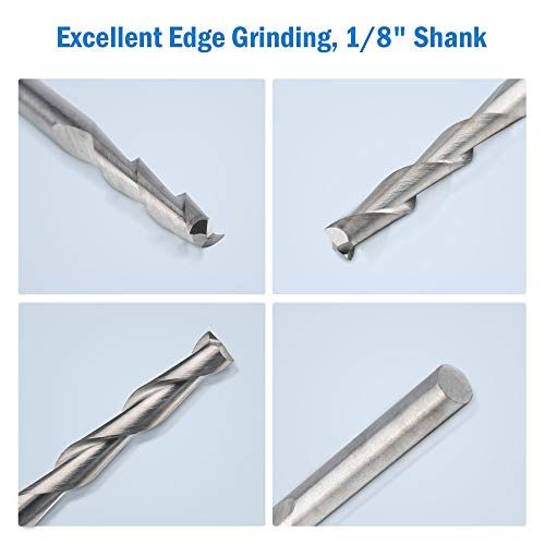 HQMaster CNC Router Bits 18 Shank CNC Bit End Mill Flat Nose