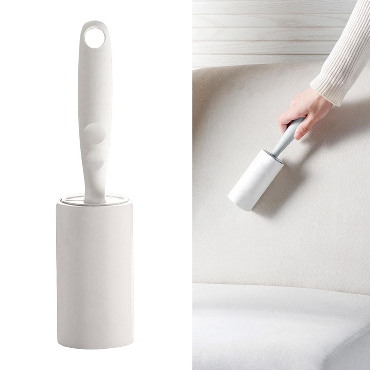 Rollers Brush Reusable Detachable Sticky Hair White