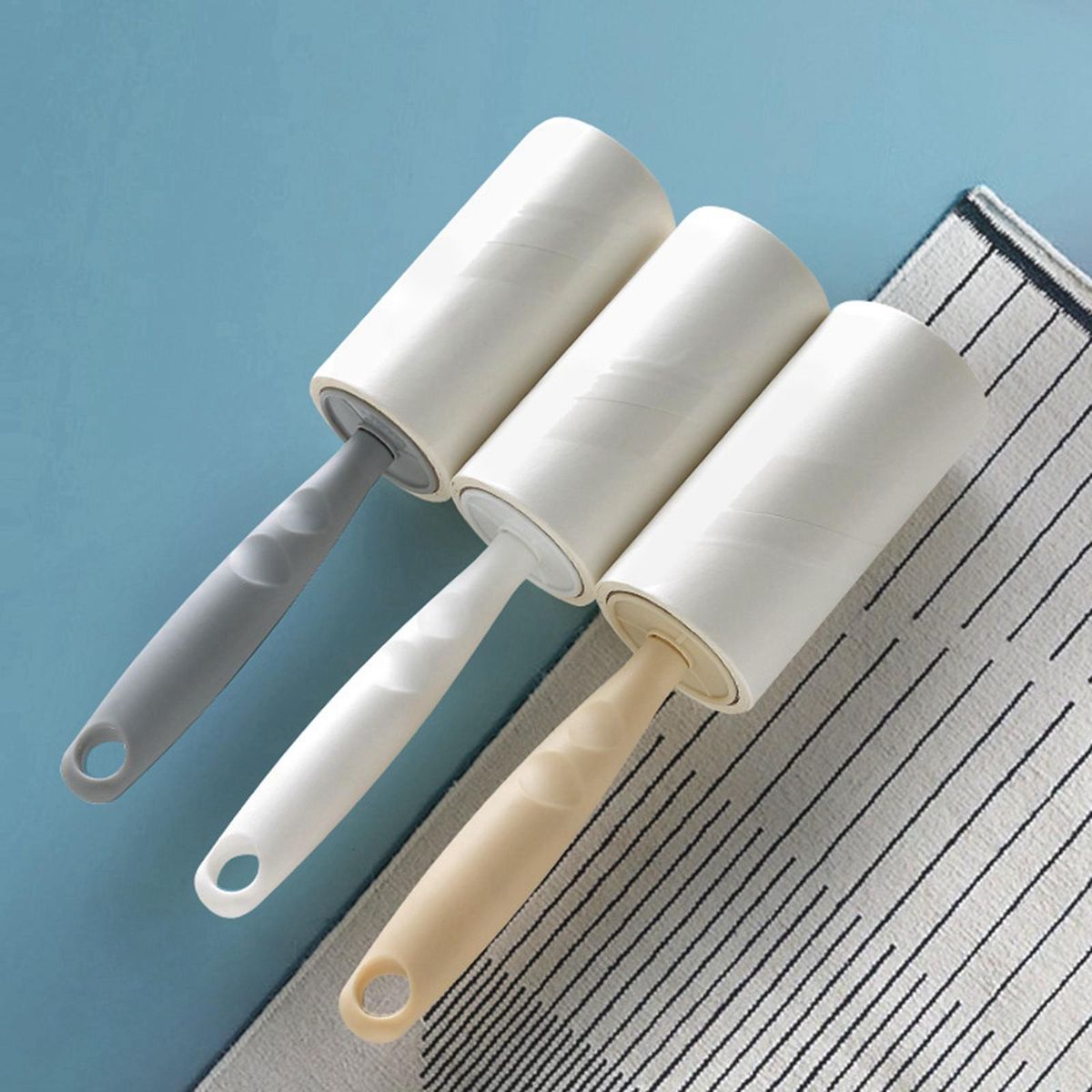 Rollers Brush Reusable Detachable Sticky Hair White