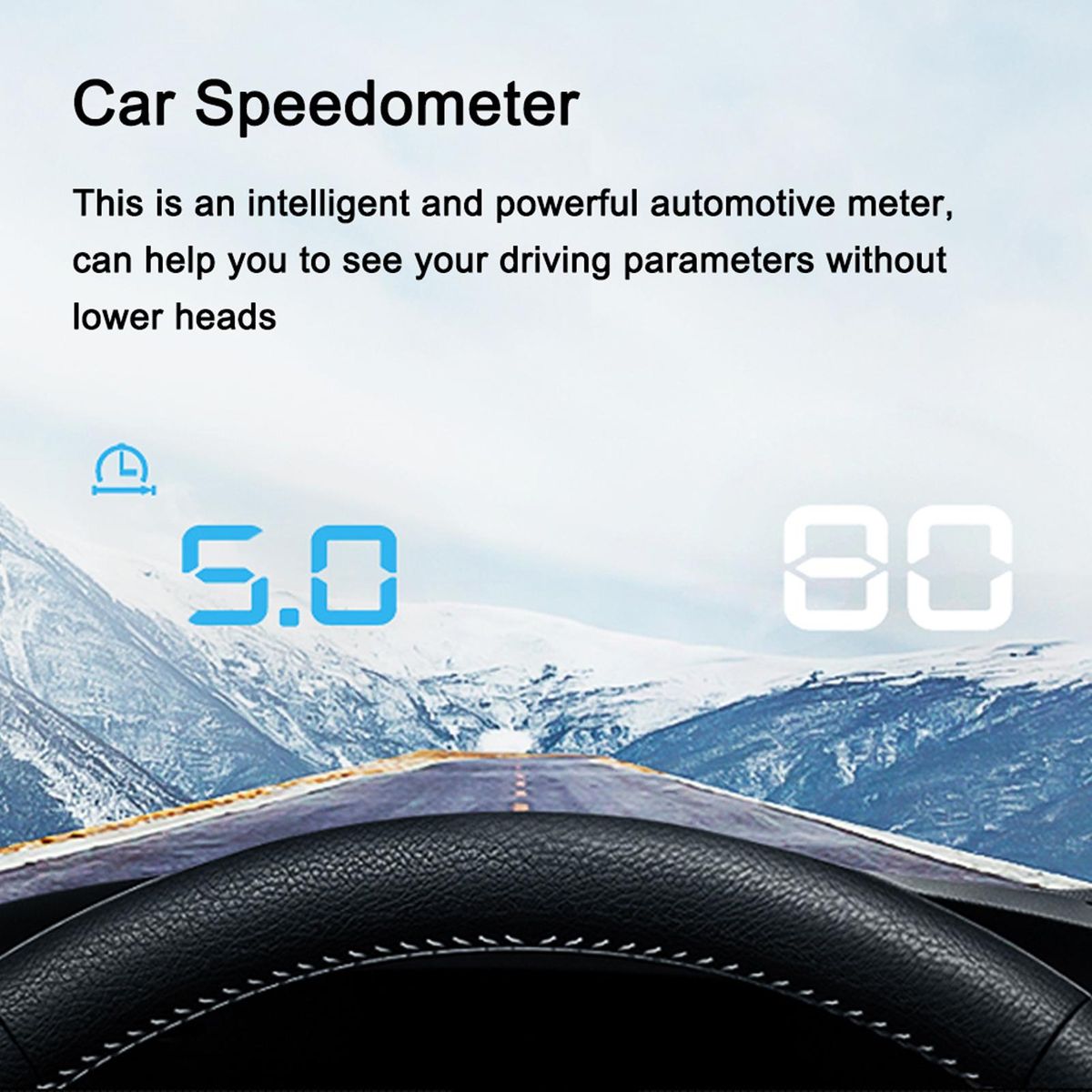 Car Speedometer Digital Display Car Speed Mileage Water Temperature Total Driving Time Meter Car HeadUp Display Car HeadUp Projector