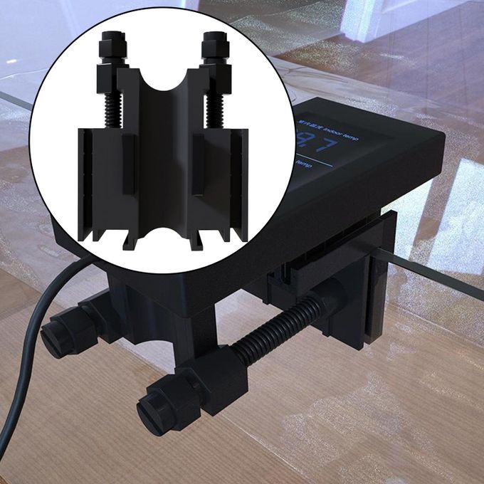 Plastic Aquarium Tank Pipe Clamp Fixing Clip Mount Holder Black