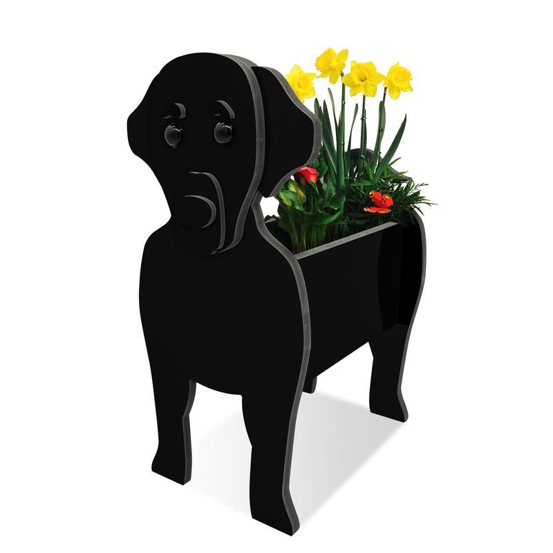 Garden Flower Pot Dog Shape Planter Schnauzer Bulldog Poodle Corgi Yorkshire Pots DIY PVC Flower Planters Garden Home Decor