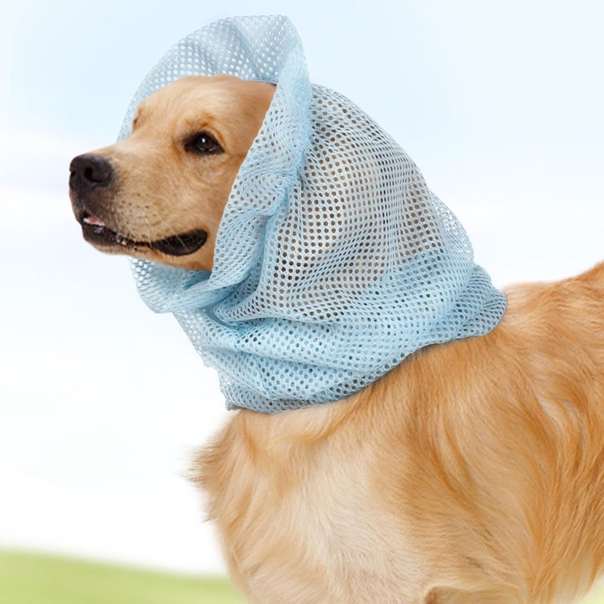 Dog Ear Muff Pet Ear Cover Winter Windproof Hat Blue