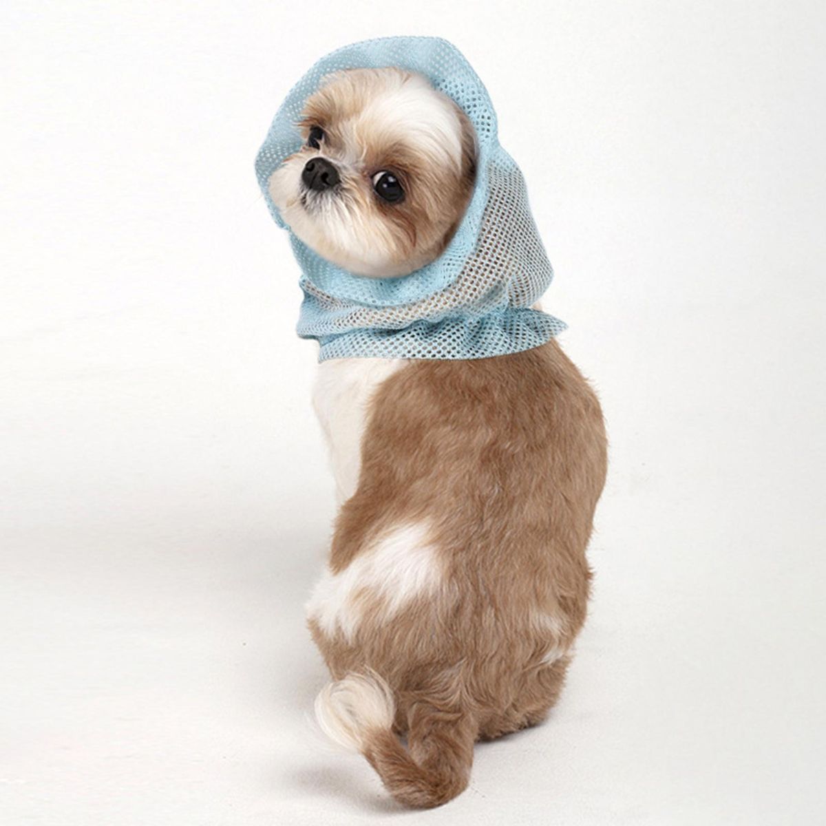 Dog Ear Muff Pet Ear Cover Winter Windproof Hat Blue