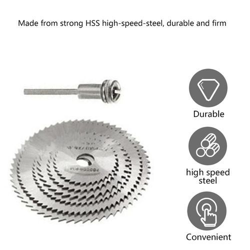 7P S/SET Circular Essories For Wood Rotary Tools-silver