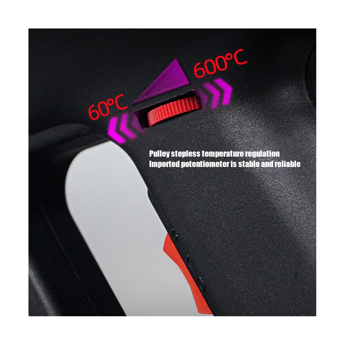 2000W Smart Hot Air Blower Heat Fast Heating LCD Digital