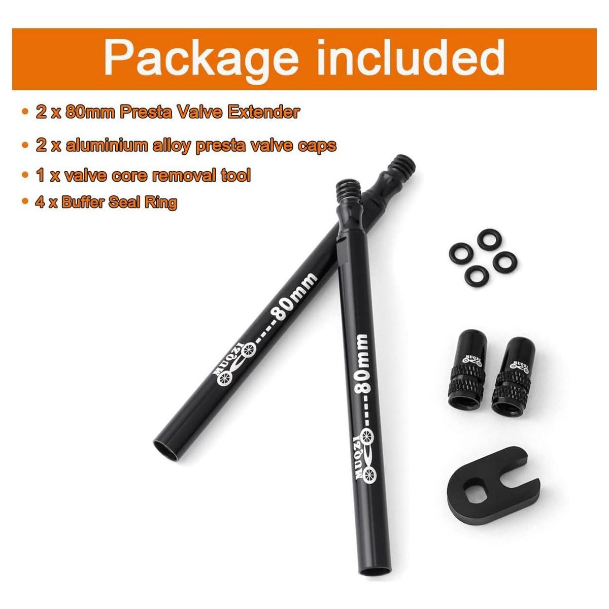 MUQZI Valve Extender Bicycle Valve Extender Extension Kit