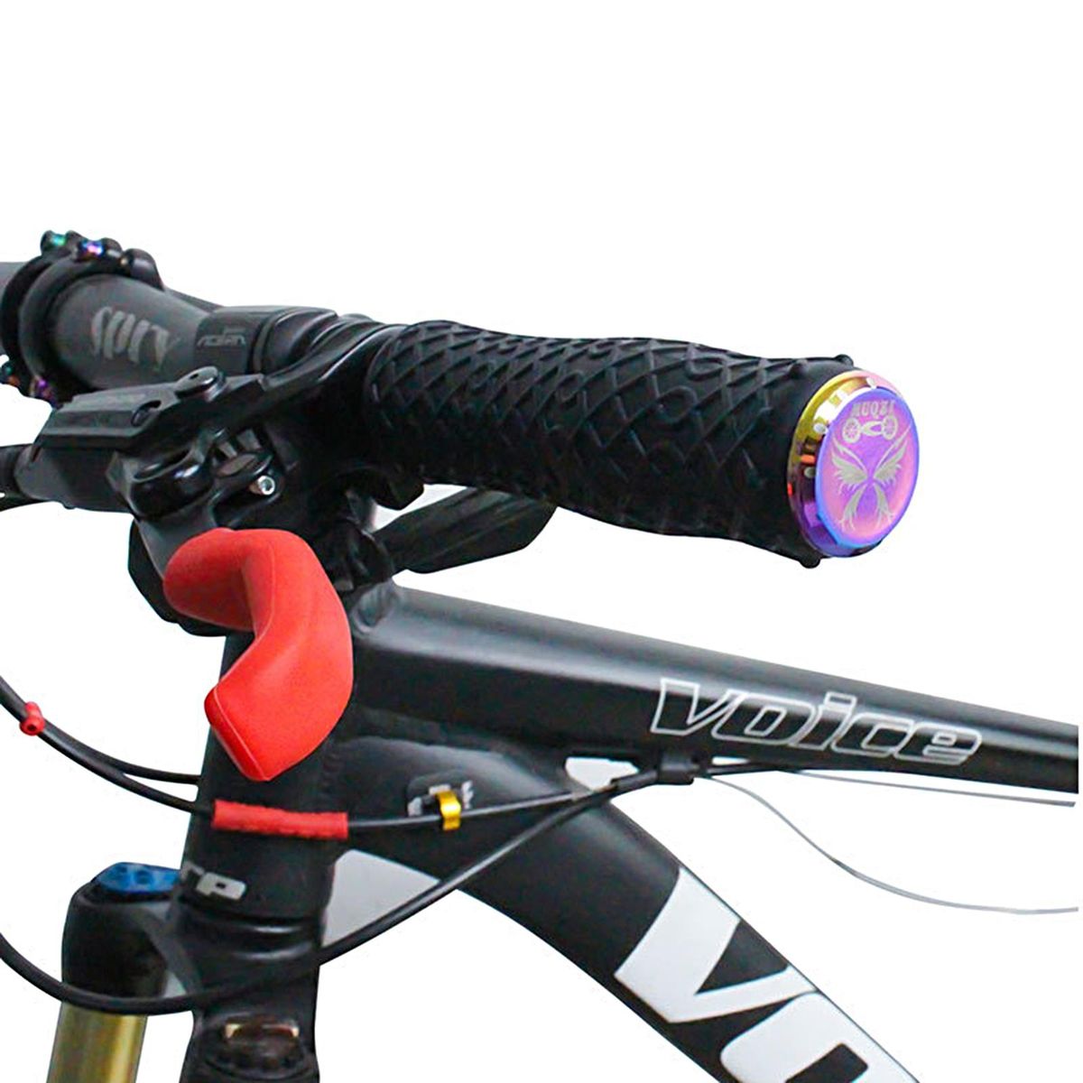 1 Pair Bicycle Handlebar Stoppers Integrated Design Handlebar Grips Plugs Multicolor