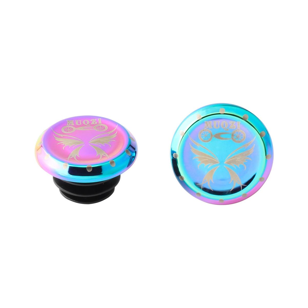 1 Pair Bicycle Handlebar Stoppers Integrated Design Handlebar Grips Plugs Multicolor
