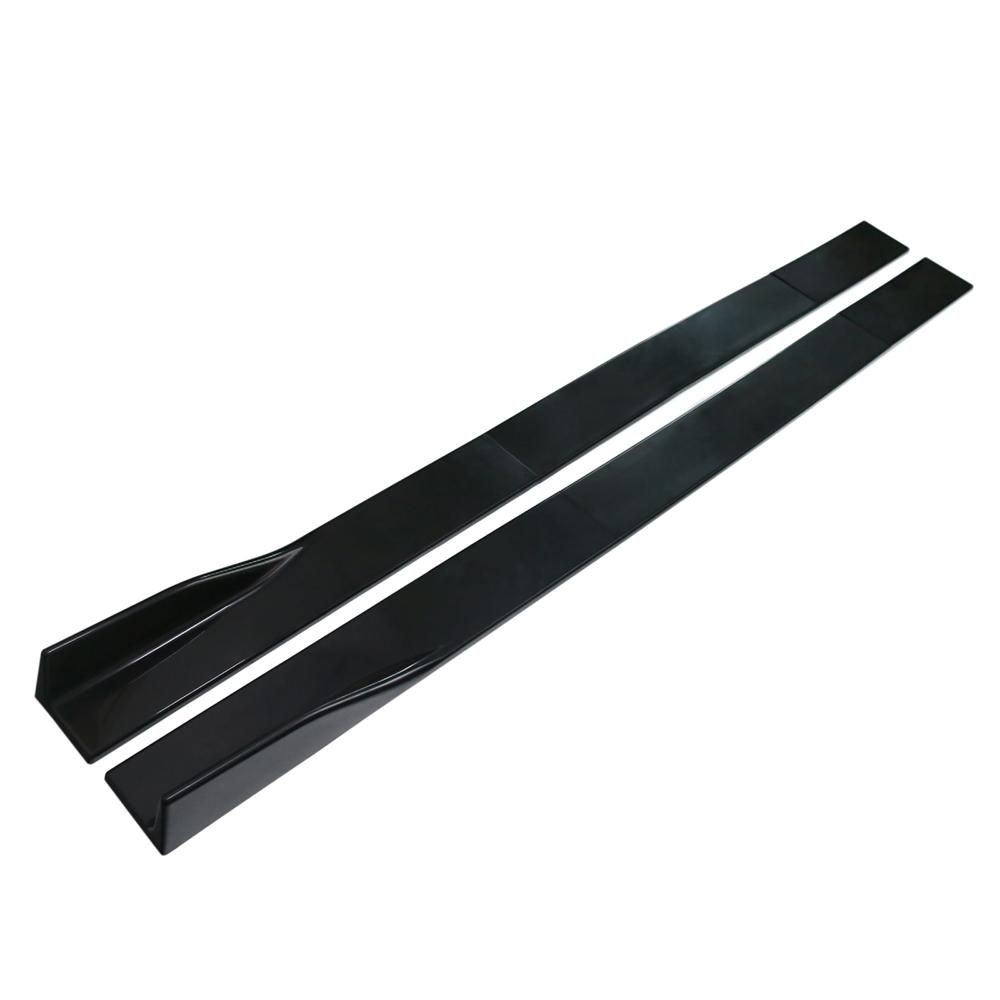 Car Side Skirt Extensions Rocker 2.2M Universal Splitters Diffuser Lips Side Skirt Black
