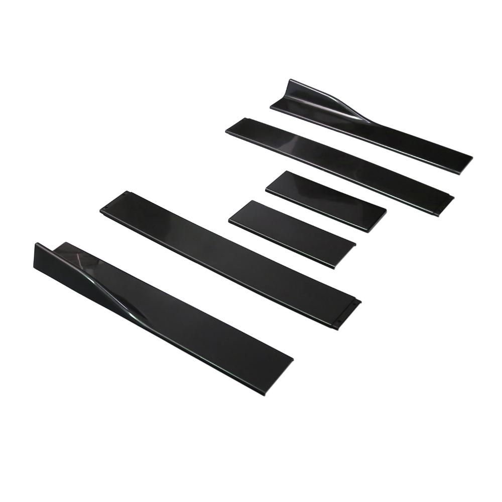 Car Side Skirt Extensions Rocker 2.2M Universal Splitters Diffuser Lips Side Skirt Black