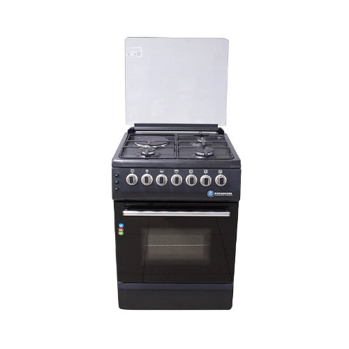 60x60cm Standing Cooker, 3 Gas 1 Elect Burners Matt Black