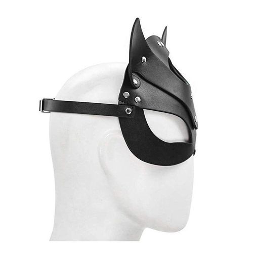 Leather Mask Cat Face Mask Halloween Princess Party Mask