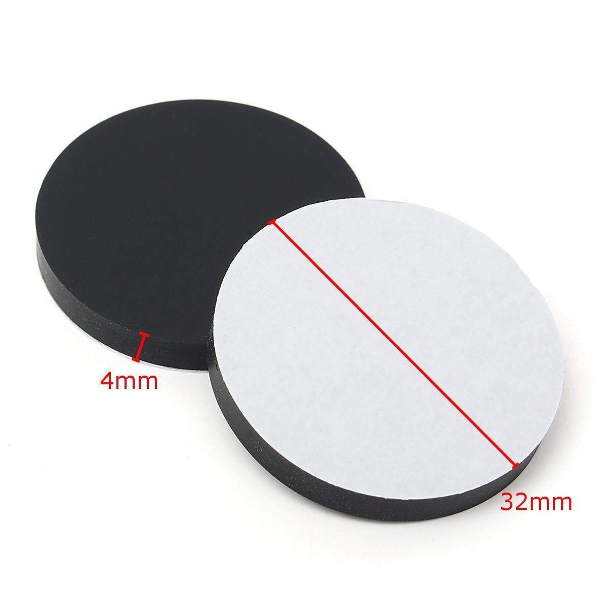 New 20 PCS 32mm Round Bases Black Antiskid Silico Model Bases For Wargames