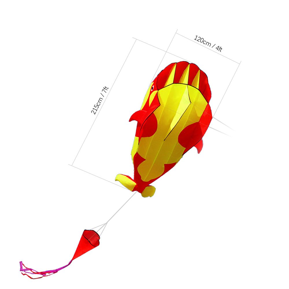 3D Kite Huge Frameless Soft Parafoil Giant Whale Flying Kite