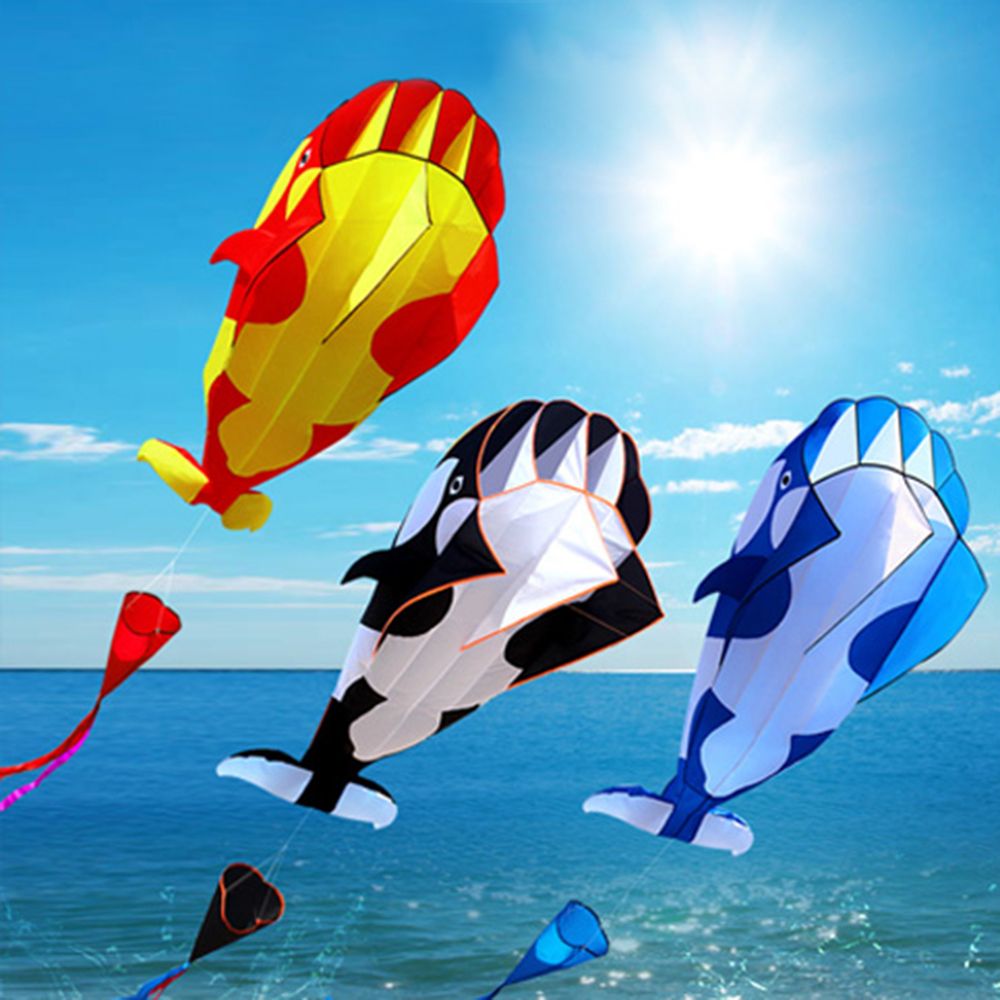 3D Kite Huge Frameless Soft Parafoil Giant Whale Flying Kite