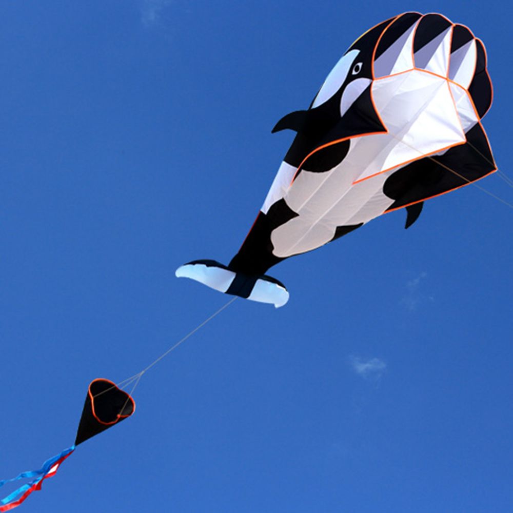 3D Kite Huge Frameless Soft Parafoil Giant Whale Flying Kite