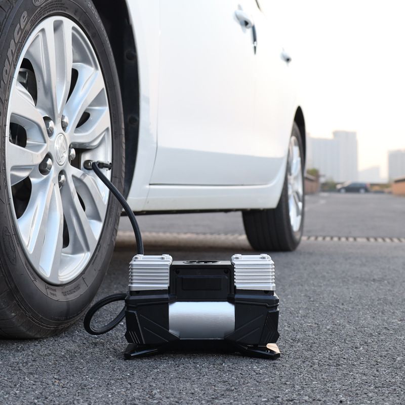 12V 180W Double Cylinder High Pressure Car Air Pump Electric Digital Inflator Pump Tire Inflator Compressor Auto Tyre Air Pump
