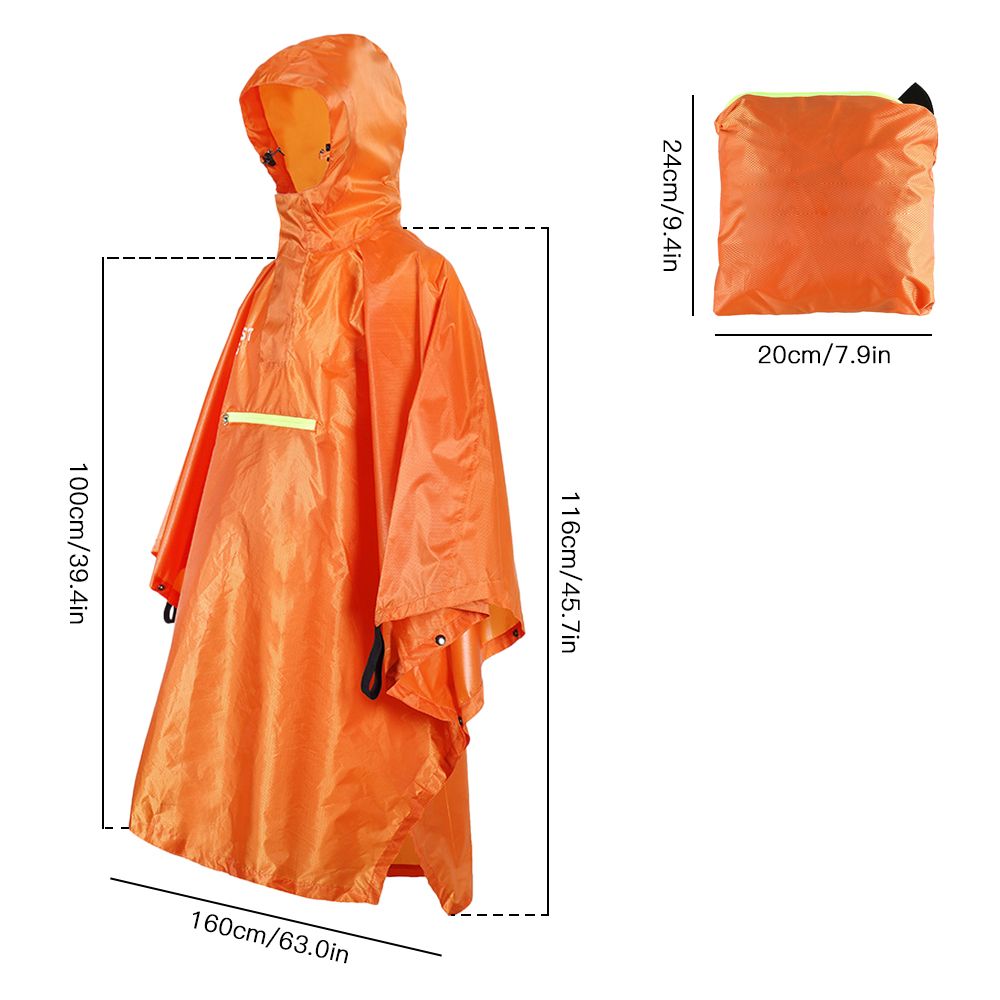 Men Women Raincoat Waterproof Rainwear With Reflector