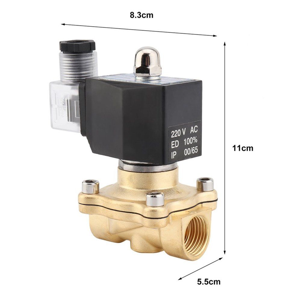 TB 1/2 Inch AC 220V Square Coil Pure Copper Direct Acting Great Solenoid Valve