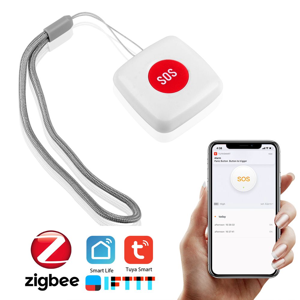 Tuya Zigbee Wireless Remote Call Button SOS/Emergency Button