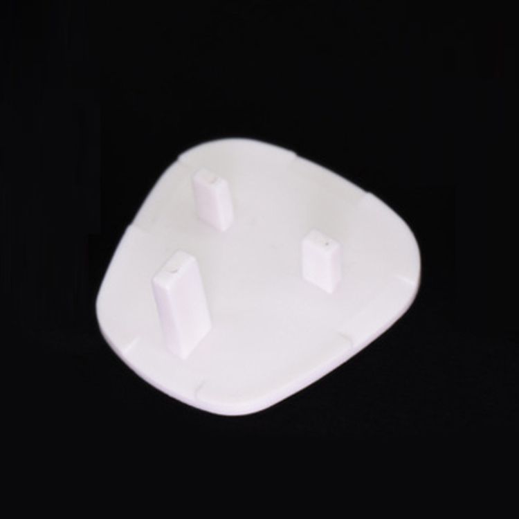 UK 3-Hole Socket Protect Cover Pear Shaped White