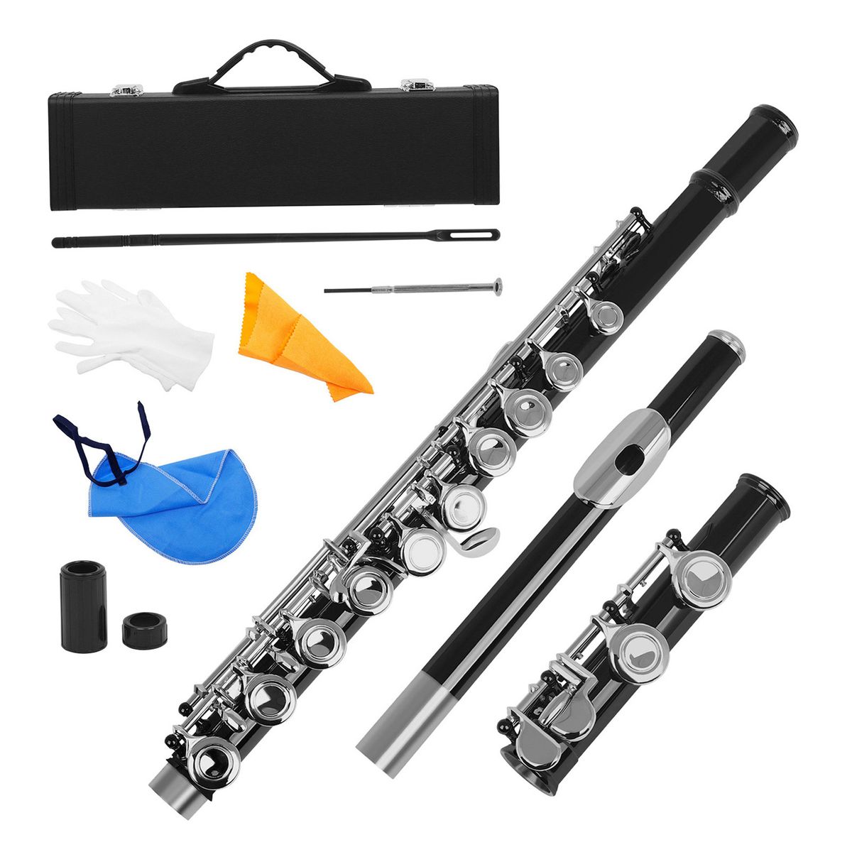 Western Concert Flute Cupronickel Nicke Plated 16 Holes C