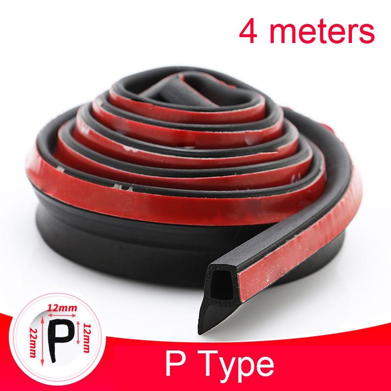 Car Door Seng Strip Rubber Car Body Weather Strip Waterproof Soundproof Weatherstrip for Trunk Hood Reduce Noise