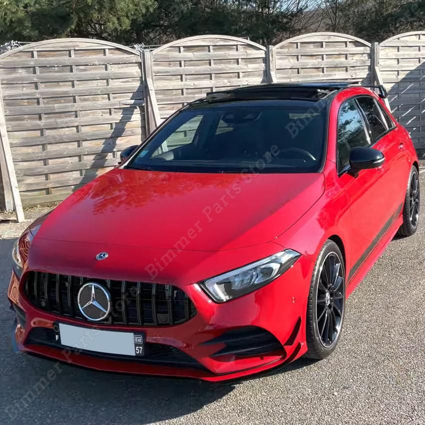 3pcs Car Front Lower Bumper Lip Splitter Canard Trim For Mercedes-benz A Cl V177 W177 A35 A180 A200 A220 A2 AMG 2019-2022