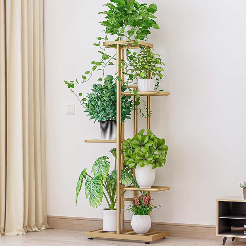 5-Tier Display Shelf Flower Pots Rack Plant Stand Potting Ladder Planter Stand Heavy Duty Storage Shelving Rack for Potted Plants