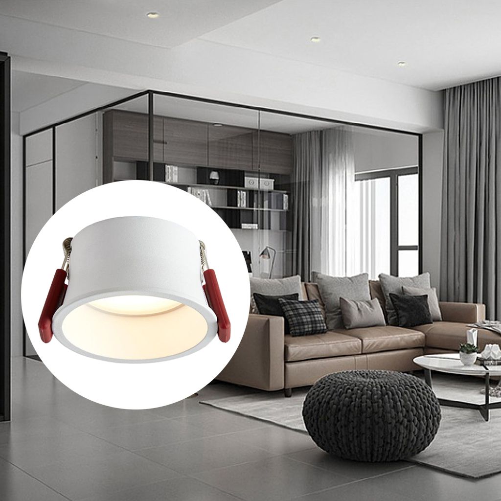 LED Light Ceiling Recessed Lighting Panel Downlight Spot 7W 75mm 3000K