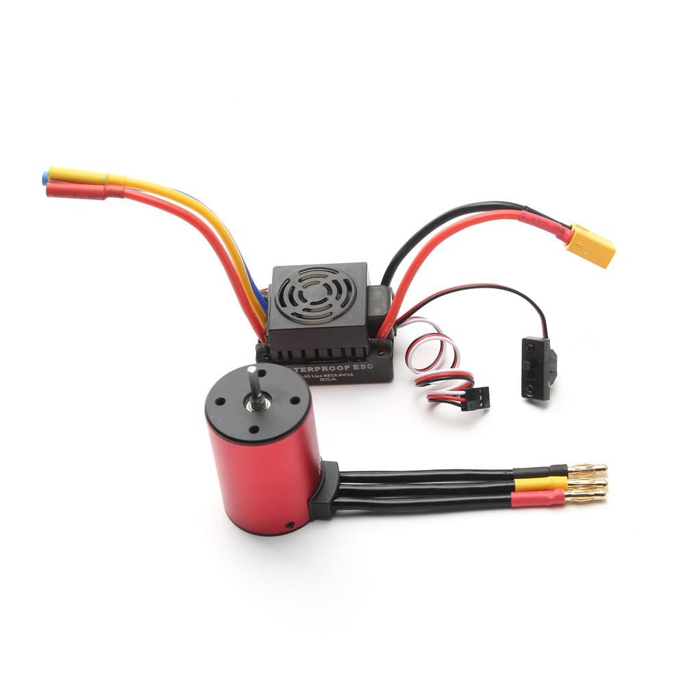 S3650 4300KV Brushless Motor 60A Brushless ESC XT60 Plug Replacement for 1/8/1/10 Tamiya Car