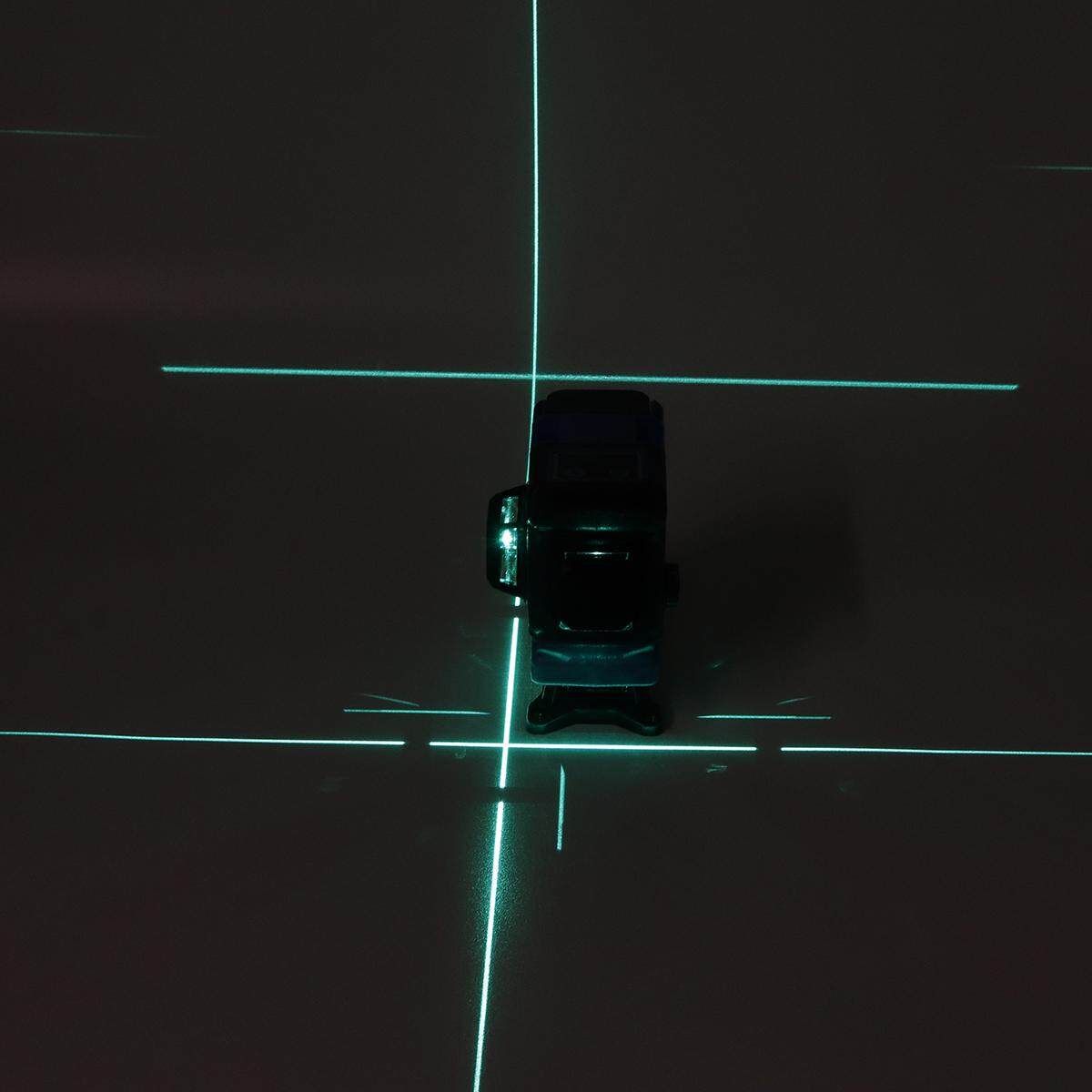 12 Lines Laser Level Green/Blue Self-Leveling 3D 360° Floor Tile Measure Tools Blue Light