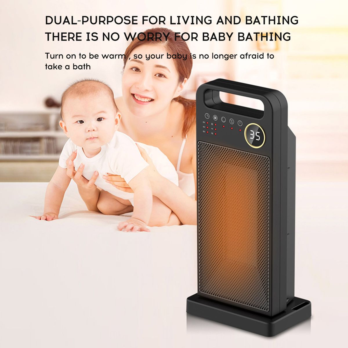 PTC Heating Electric Heater Touch Screen Remote Control