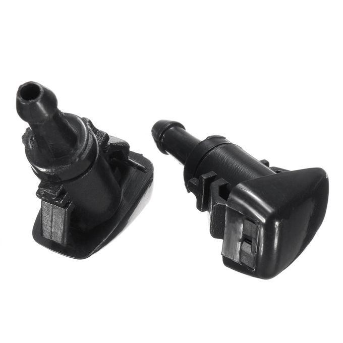 2Pcs Front Windshield Washer Sprayer Nozzles With 2 Gaskets